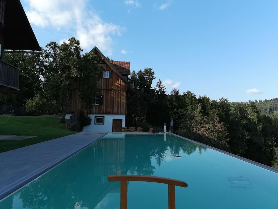 Chalet-Suedsteiermark - Traumhafte Aussicht, Infinity Pool, Privatsphaere, Klima Und De-Luxe Ausstattung Schwanberg Dış mekan fotoğraf